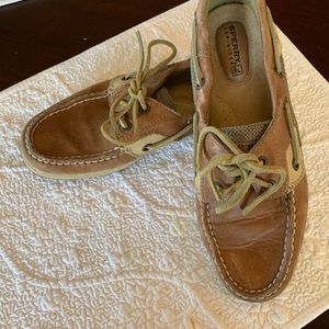 Sperry boat shoes , tan leather